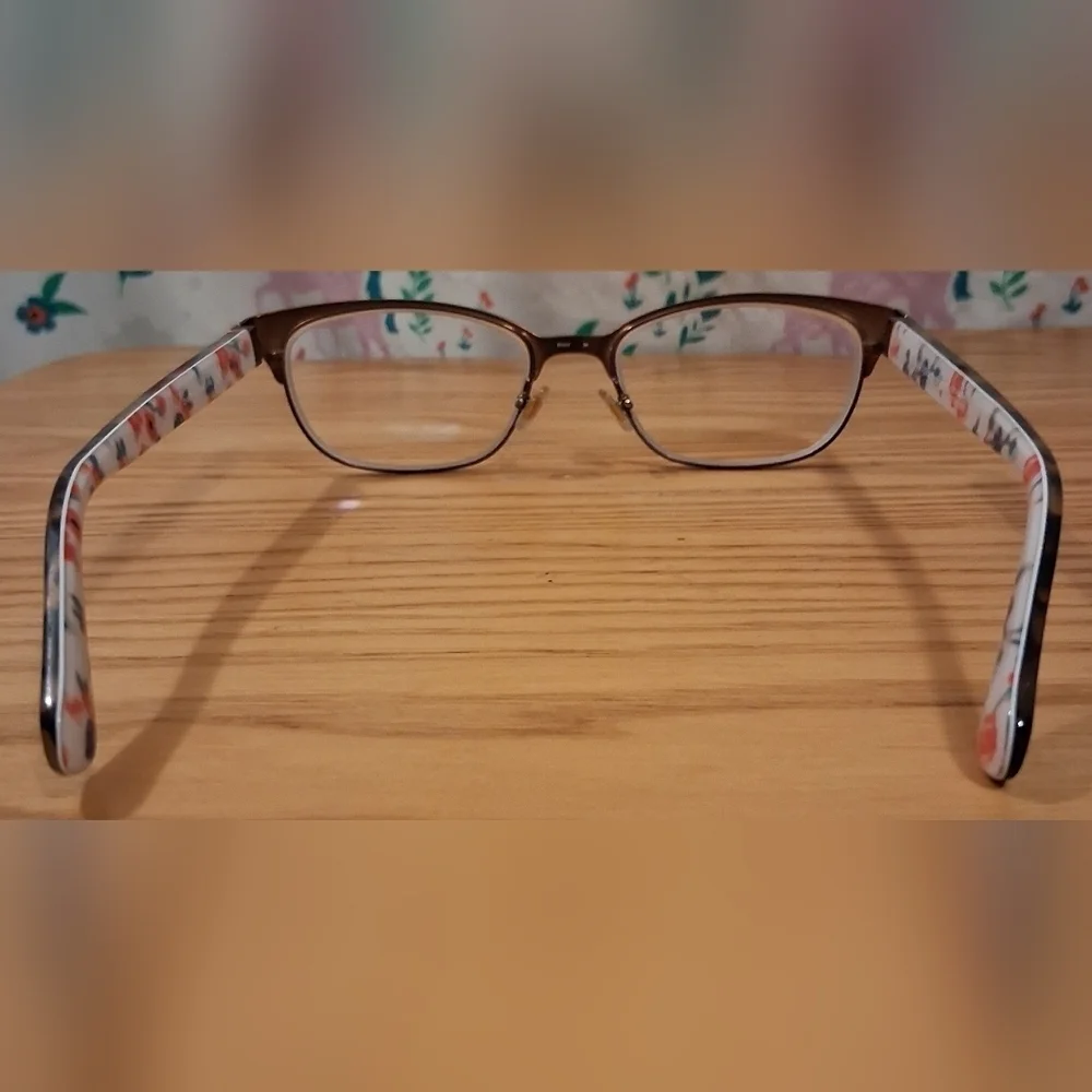 EUC Kate Spade Diandra Tortoise Cat Eye & Floral Reading Glasses Vision Frames